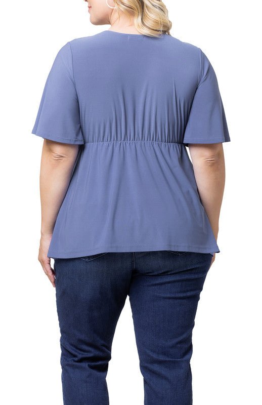 Abby Twist Front Top - Plus - DressbarnShirts & Blouses