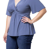 Abby Twist Front Top - Plus - DressbarnShirts & Blouses