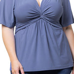 Abby Twist Front Top - Plus - DressbarnShirts & Blouses