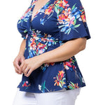 Abby Twist Front Top - Plus - DressbarnShirts & Blouses