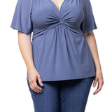 Abby Twist Front Top - Plus - DressbarnShirts & Blouses