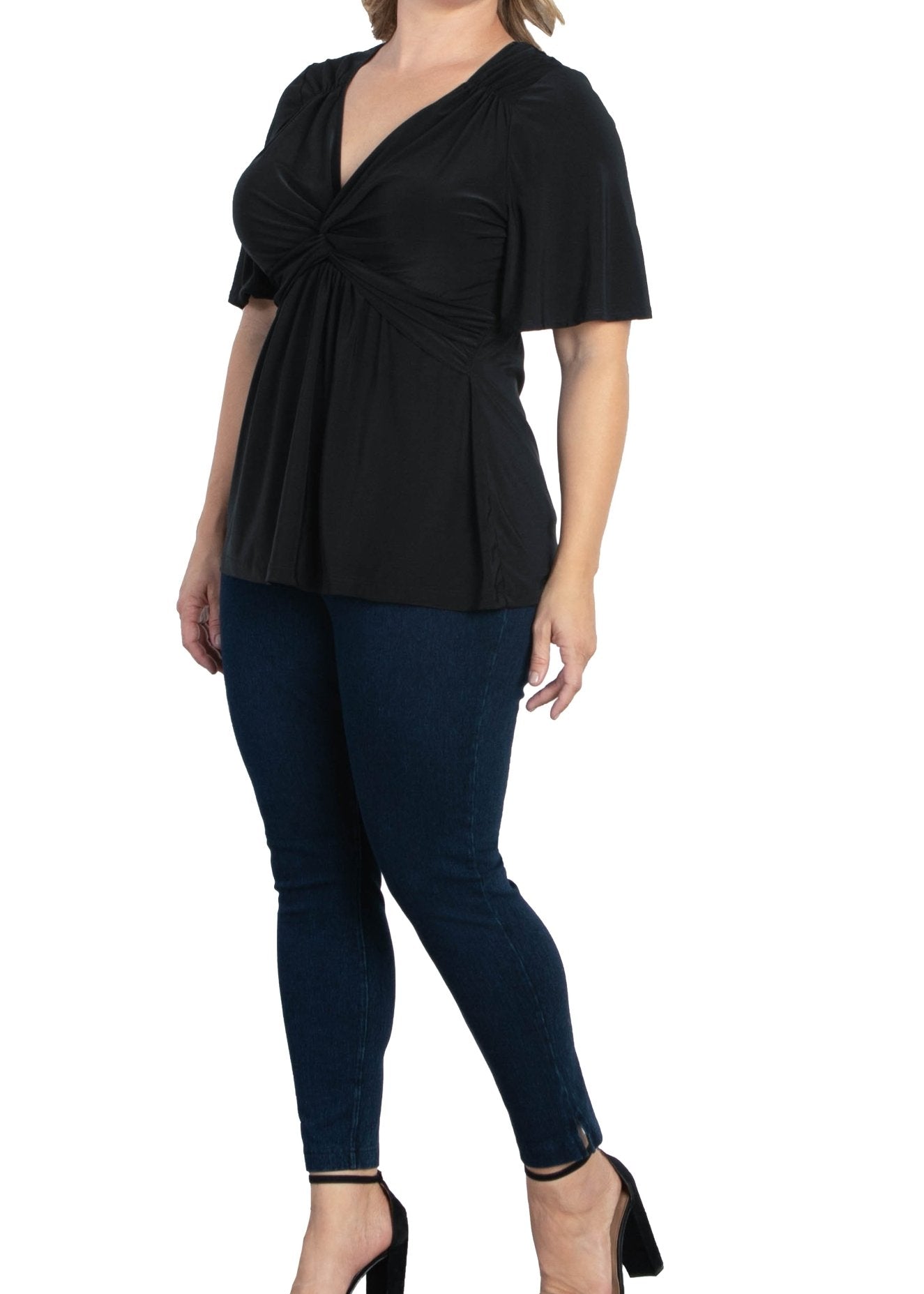 Abby Twist Front Top - Plus - DressbarnShirts & Blouses