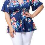 Abby Twist Front Top - Plus - DressbarnShirts & Blouses