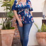 Abby Twist Front Top - Plus - DressbarnShirts & Blouses