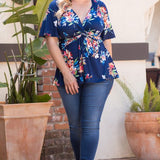 Abby Twist Front Top - Plus - DressbarnShirts & Blouses