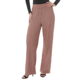 Women's Rhinestone Embellished Straight-Leg Pants