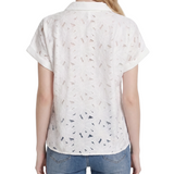 NY Collection Short Sleeve Eyelet Blouse