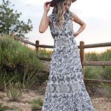 Adler Batik Print Maxi Dress - DressbarnClothing