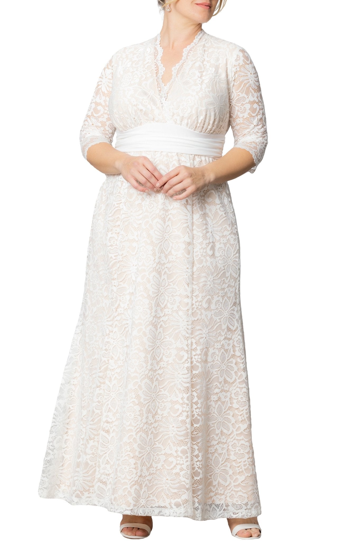 Amour Lace Wedding Gown - Plus - DressbarnDresses
