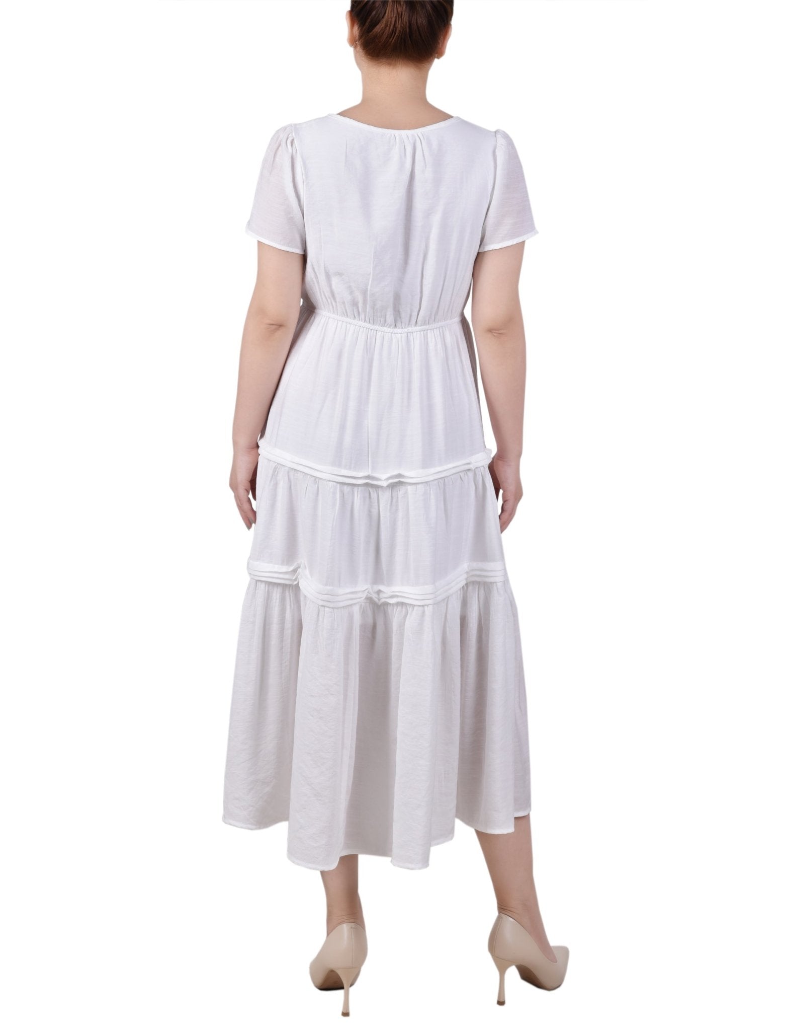 Ankle Length Short Sleeve Dress - Petite - DressbarnDresses