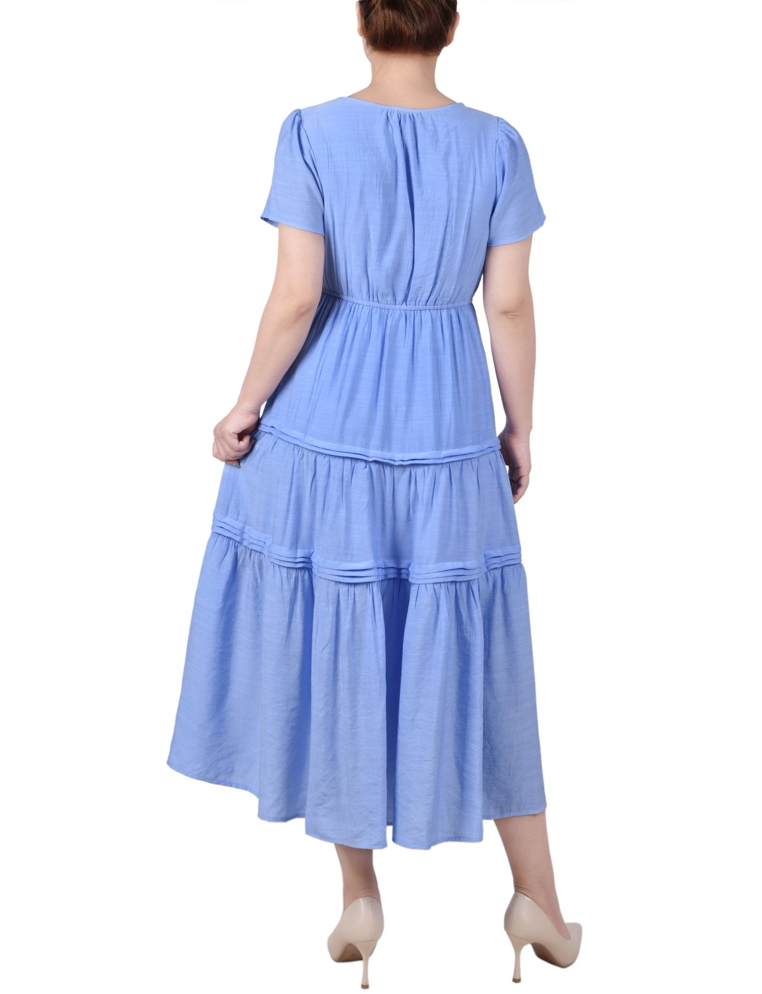 Ankle Length Short Sleeve Dress - Petite - DressbarnDresses