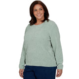 Alfred Dunner Cable Pullover Chenille Sweater