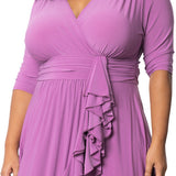 Veronica Ruffled Evening Gown - Plus