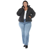 Plus Size Hooded Quilted Puffer Coat