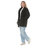 Women's Plush Button-Front Coat