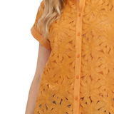 NY Collection Short Sleeve Eyelet Blouse