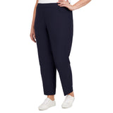 Alfred Dunner Plus Classic Allure Fit Proportioned Pant with Elastic Comfort Waistband Short Length