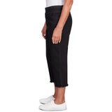 Alfred Dunner Super Stretch Denim Fringe Capri Pant - Plus