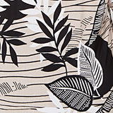 Alfred Dunner Tropical Leaf Border Print Split Neck Top - Plus