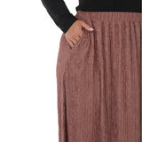 Plus Size Rhinestone Embellished A-Line Maxi Skirt