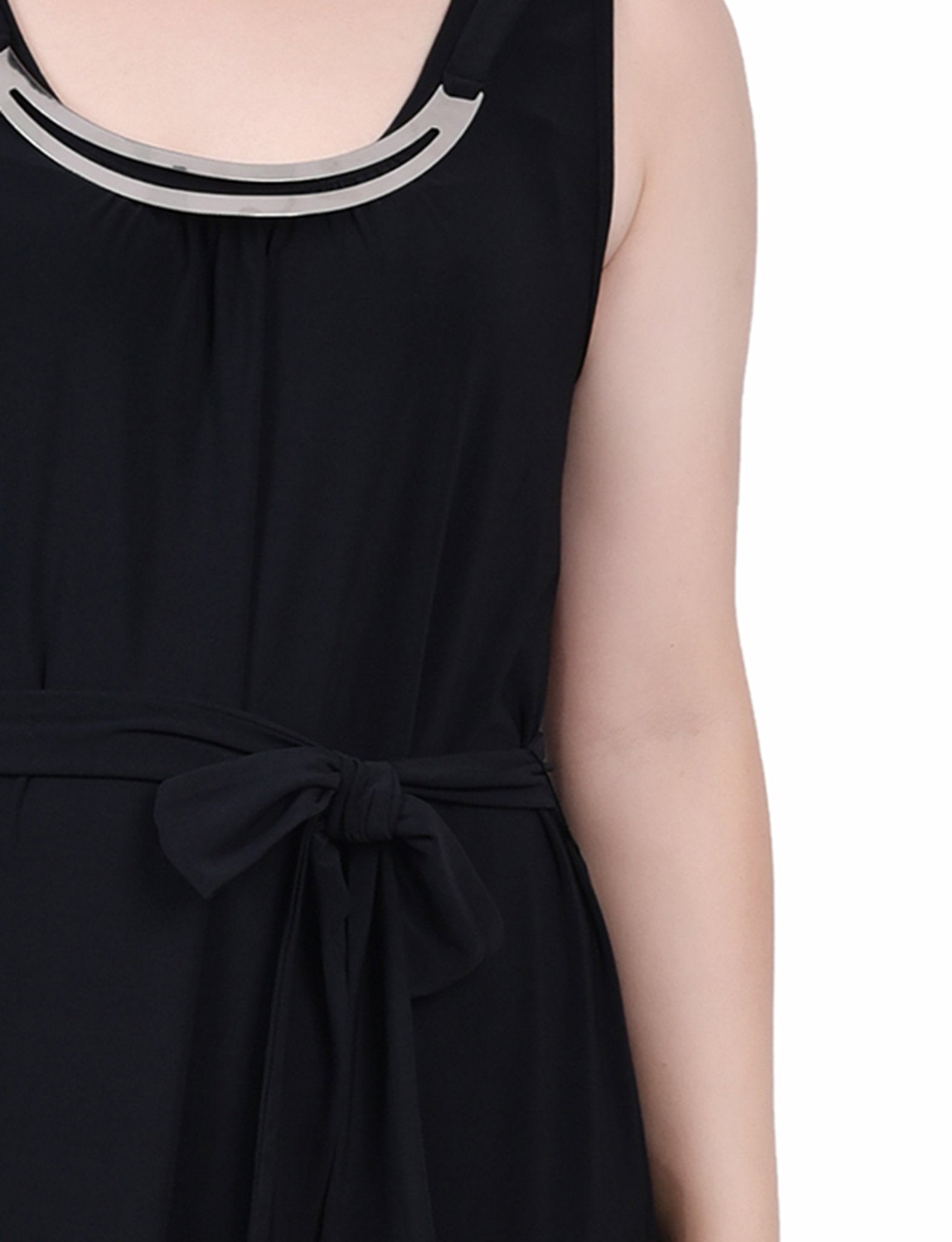 Black Ankle Length Sleeveless Dress - Petite Dressbarn Black Ankle Length Sleeveless Dress - Petite Dressbarn