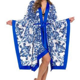 Blue Scroll Swimwear Kimono - DressbarnKimonos & Ponchos