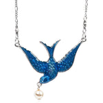 Bluebird of Happiness w/Pearl Drop Necklace - DressbarnNecklaces