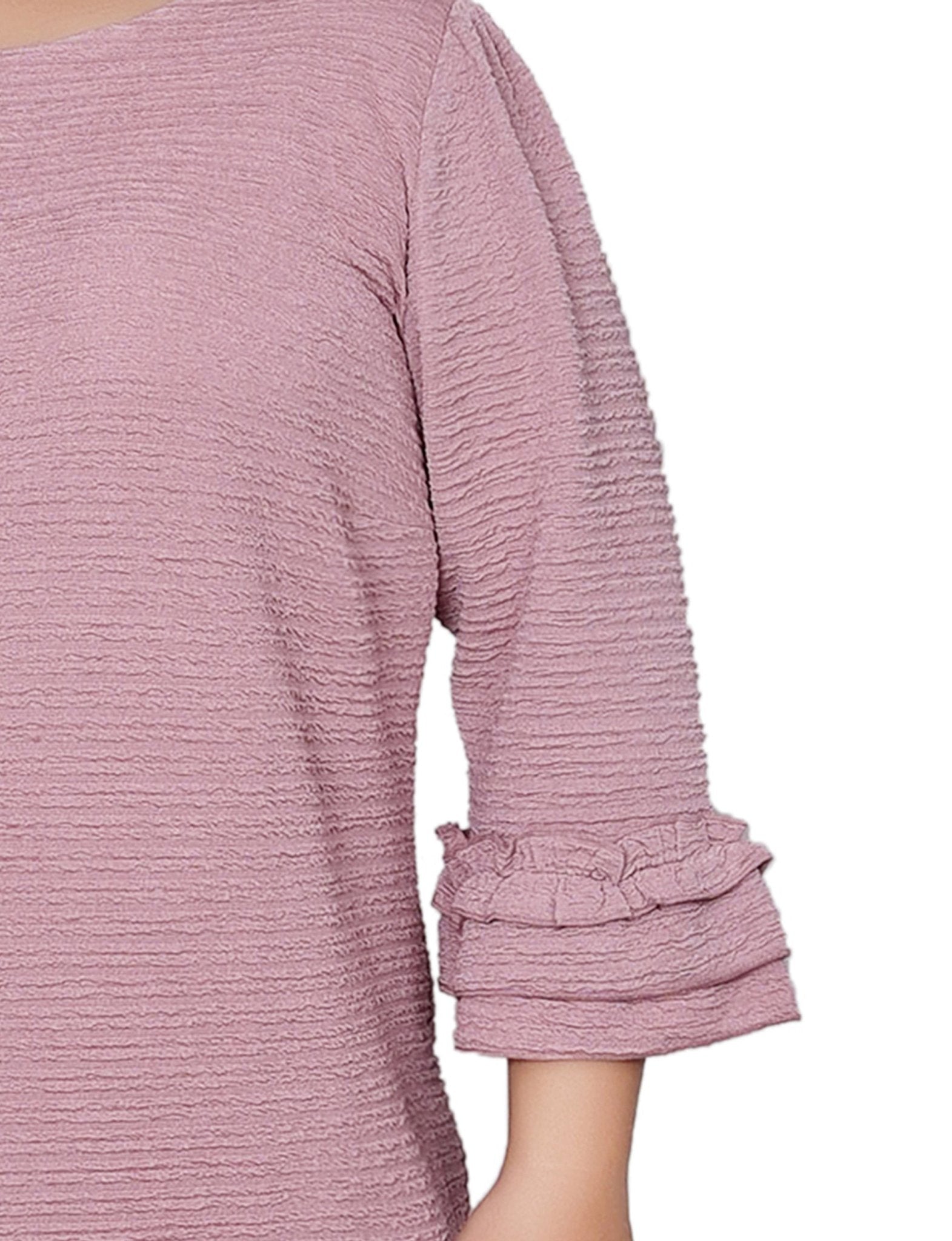 Blush 3/4 Sleeve Textured Knit Dress - Plus Dressbarn Blush 3/4 Sleeve Textured Knit Dress - Plus Dressbarn