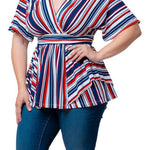 Boulevard Stripe Top - Plus - DressbarnShirts & Blouses