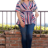 Boulevard Stripe Top - Plus - DressbarnShirts & Blouses