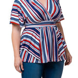 Boulevard Stripe Top - Plus - DressbarnShirts & Blouses