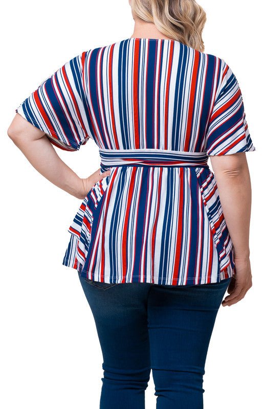 Boulevard Stripe Top - Plus - DressbarnShirts & Blouses