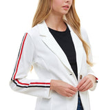 Bullet With Button and Stripe Tape Blazer Jacket - DressbarnCoats & Jackets