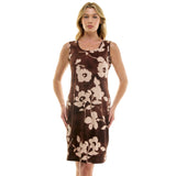 Sleeveless Scoop Neck Dress with 3/4 Bell Sleeve Tie Front Duster Shrug