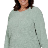 Alfred Dunner Cable Pullover Chenille Sweater