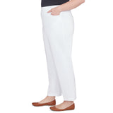 Alfred Dunner Plus Classic Allure Fit Proportioned Pant with Elastic Comfort Waistband Short Length