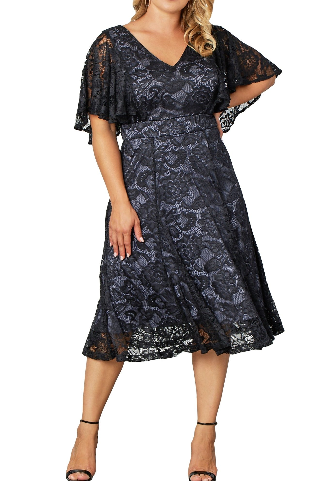 Camille Lace Cocktail Dress - Plus - DressbarnDresses