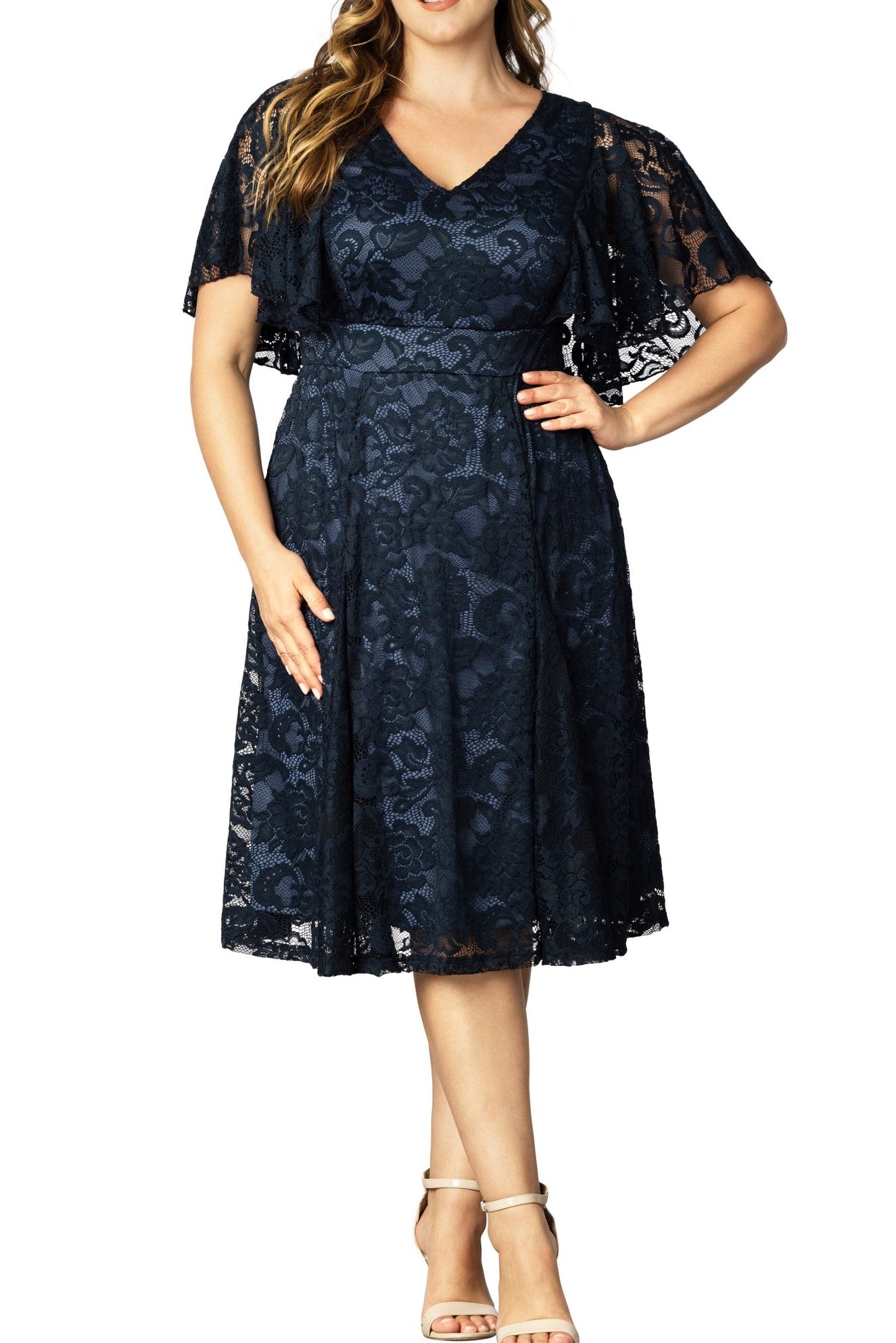 Camille Lace Cocktail Dress - Plus - DressbarnDresses