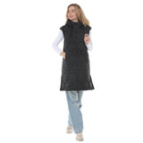 Women's Hooded Quilted Longline Puffer Vest