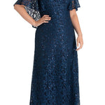 Celestial Cape Sleeve Gown - Plus - DressbarnMaxi Dresses