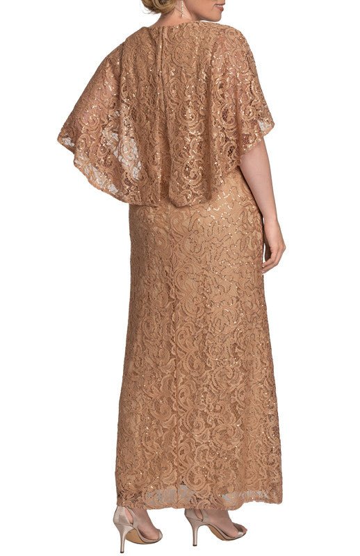 Celestial Cape Sleeve Gown - Plus - DressbarnMaxi Dresses