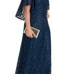 Celestial Cape Sleeve Gown - Plus - DressbarnMaxi Dresses