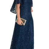 Celestial Cape Sleeve Gown - Plus - DressbarnMaxi Dresses