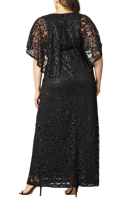 Celestial Cape Sleeve Gown - Plus - DressbarnMaxi Dresses