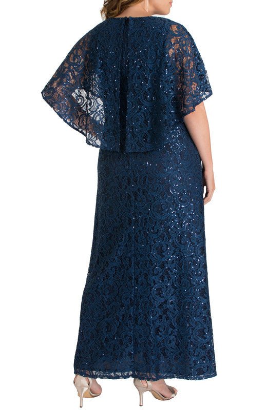 Celestial Cape Sleeve Gown - Plus - DressbarnMaxi Dresses