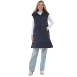 Women's Hooded Quilted Longline Puffer Vest