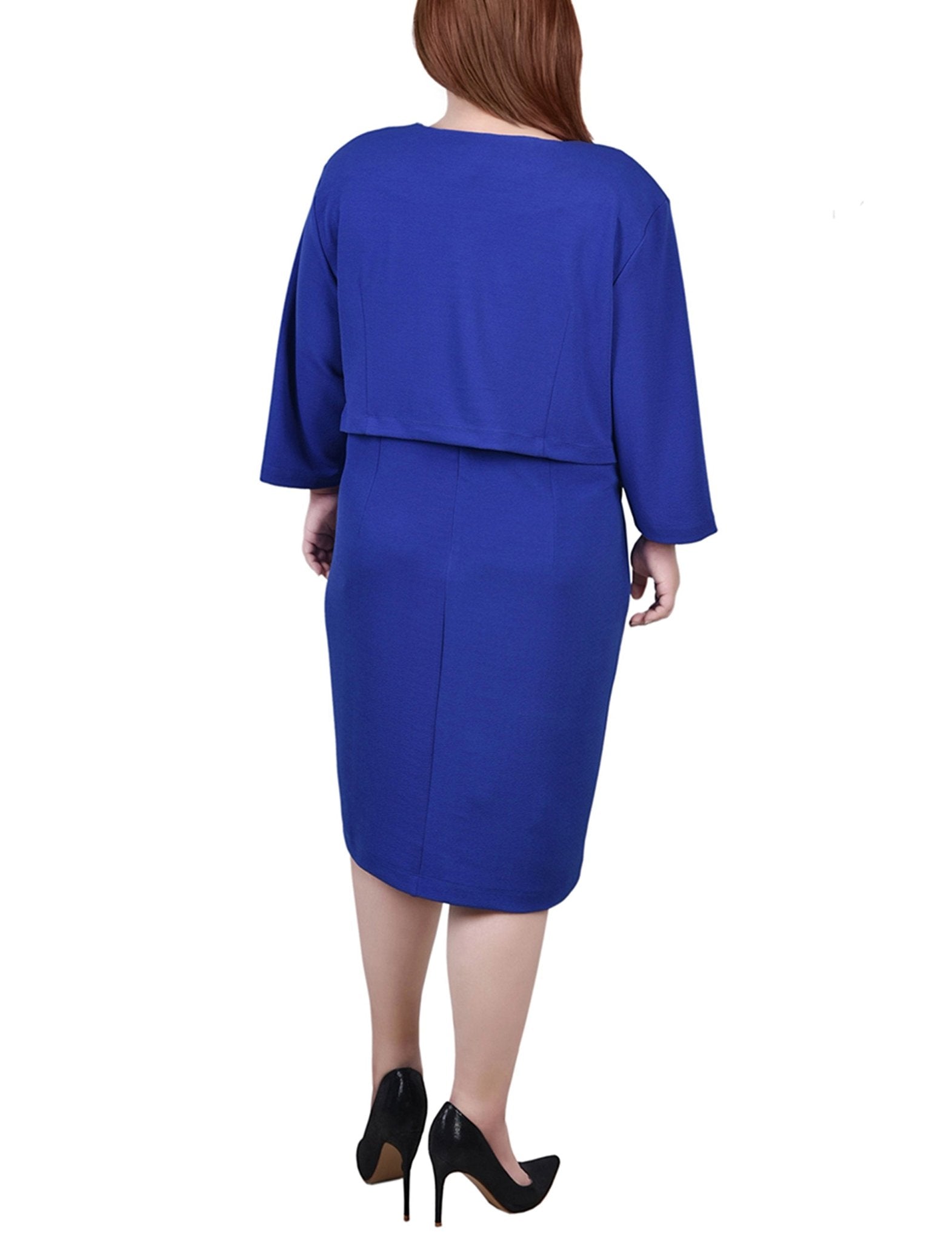 Cobalt 2 Piece Colorblocked Dress Set - Plus Dressbarn Cobalt 2 Piece Colorblocked Dress Set - Plus Dressbarn