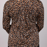 Cocomo Animal Print Popover with Two Patch Pockets - DressbarnClothing