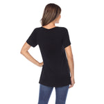 Crisscross Cutout Short Sleeve Top - DressbarnShirts & Blouses