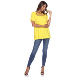 Crisscross Cutout Short Sleeve Top - DressbarnShirts & Blouses